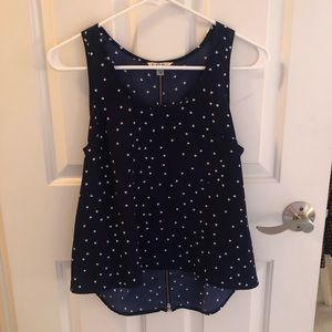 Cope zipper tank top with hearts